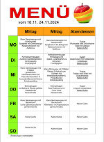 Speiseplan von 18.11. - 24.11.2024  13.Woche © JSH